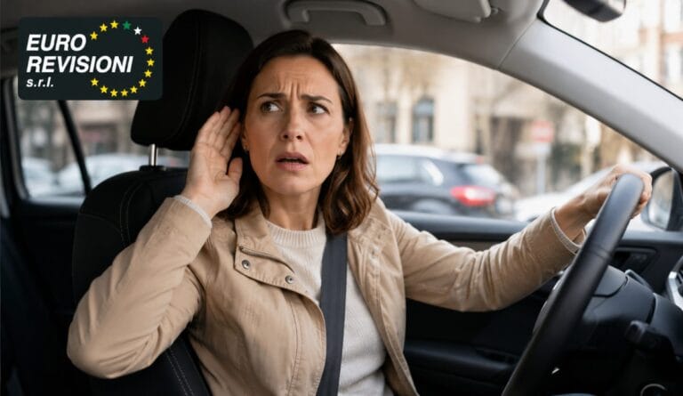 Signora che sente un rumore strano ai freni dell'auto