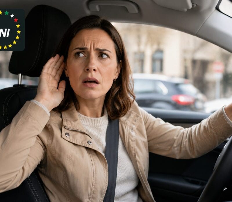 Signora che sente un rumore strano ai freni dell'auto